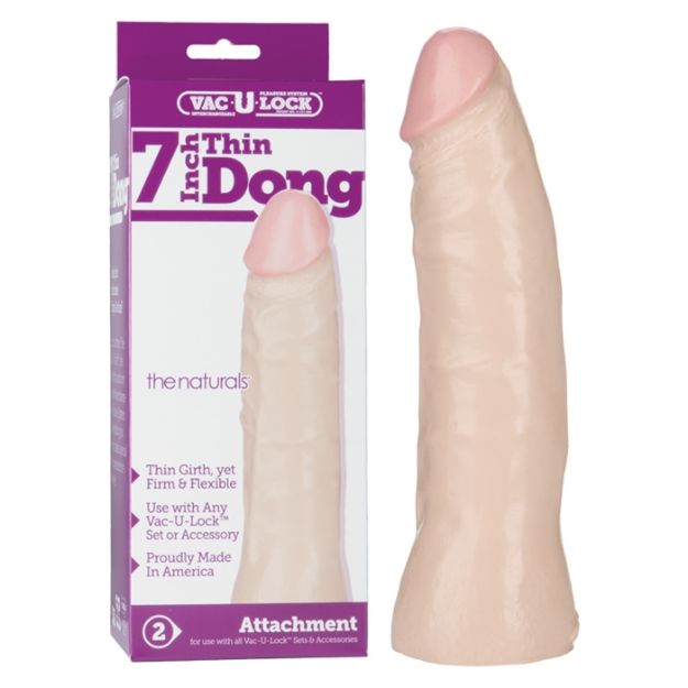 Picture of VAC-U-LOCK NATURAL THIN DONG 7" FLESH