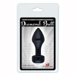 Picture of DIAMOND BUTT PLUG ALUMINIUM  83MM X 30MM BLACK