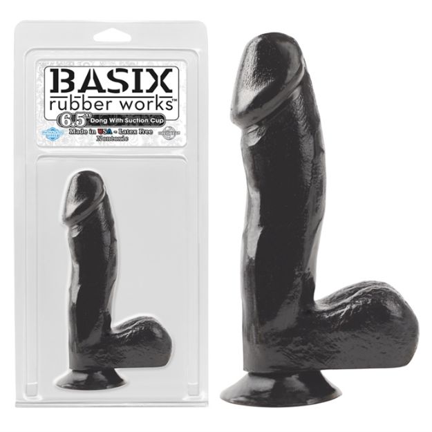 Picture of BASIX RUBBER WORKS - 6.5" DONG WITH SUCTION CUP