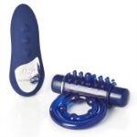 Picture of SENSUELLE REMOTE CONTROL BULLET RING BLUE