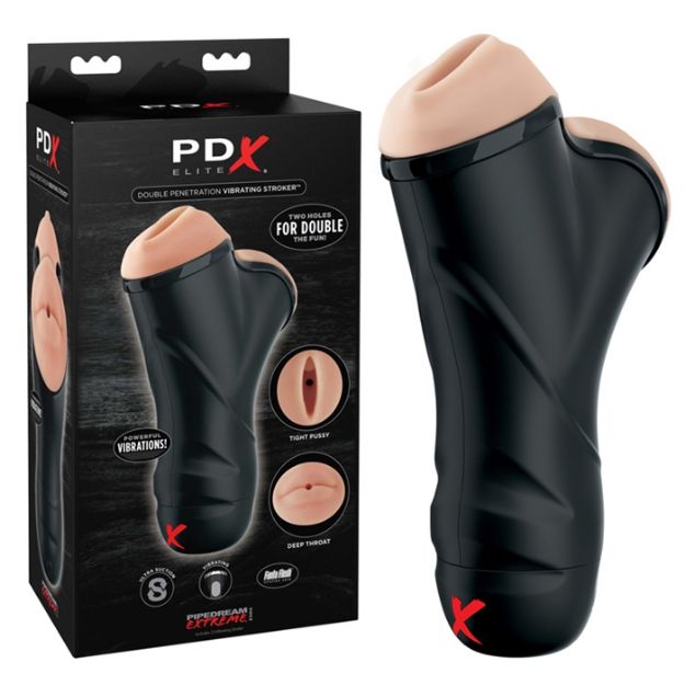 Picture of PDX ELITE DOUBLE PENETRATION VIBRATING STROKER