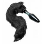Picture of MIDNIGHT FOX GLASS BUTT PLUG WITH TAIL