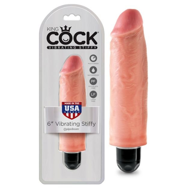 Picture of King Cock 6" Vibrating Stiffy - Flesh