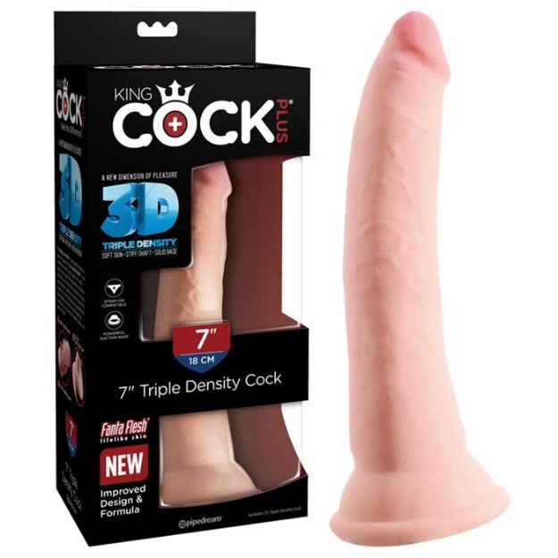 Picture of King Cock Plus 7" Triple Density Cock - Flesh