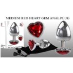 Picture of MEDIUM RED HEART GEM ANAL PLUG