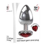 Picture of MEDIUM RED HEART GEM ANAL PLUG