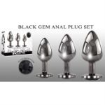 Picture of Black Gem Anal Plug Set