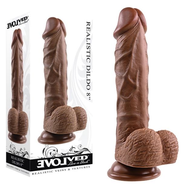 Picture of Realistic Dildo 8" Dark