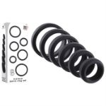 Picture of A&E 6-Piece Penis Ring Set - Silicone black