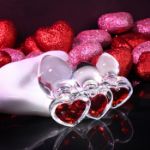 Picture of Red Heart Gem Glass Plug Set