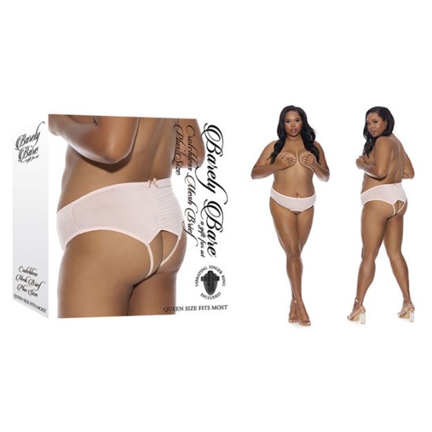 Picture of CROTCHLESS MESH BRIEF PEACH PLUS SIZE