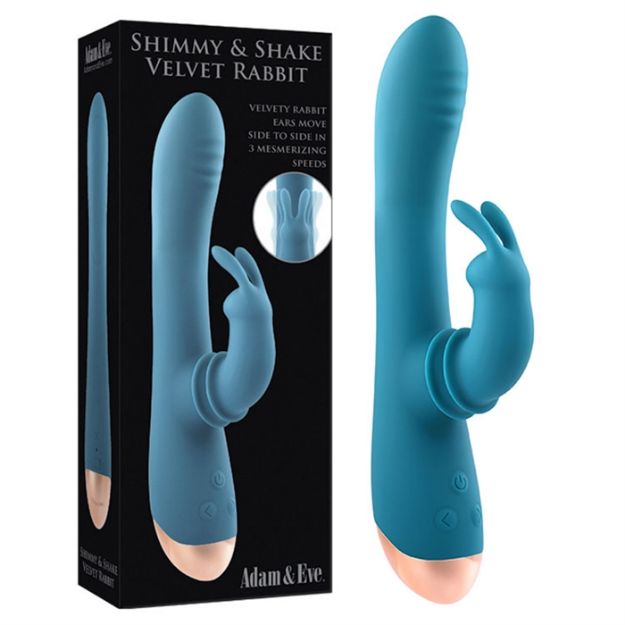 Picture of Shimmy & Shake Velvet Rabbit - Silicone Teal