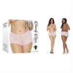 Picture of Split Lace Boy Shorts - Peach - Plus Size