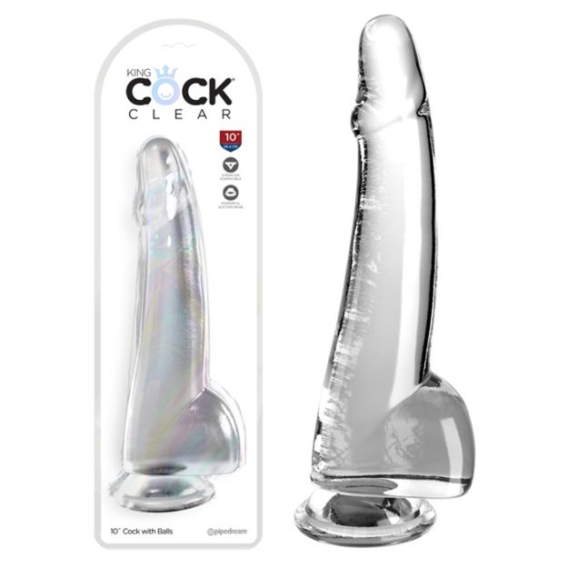 Picture of King Cock Clear10" With Balls - Clear