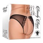 Picture of Lace Edge Open Panty - Black - Plus Size