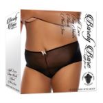 Picture of Split Lace Boy Shorts - Black - Plus Size