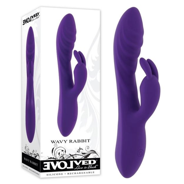 Picture of Wavy Rabbit - Silicone Rechargeable - Purple