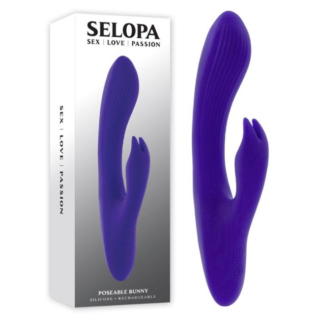 Picture of Poseable Bunny - Silicone Rechargeable - Purple